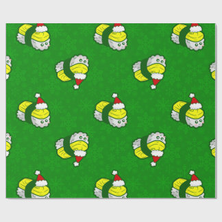 Papel De Presente kawaii christmas tamago sushi santa snowflake