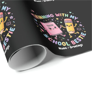Papel De Presente  Kawaii Escola Melhor Amiga Twinning Amizade 