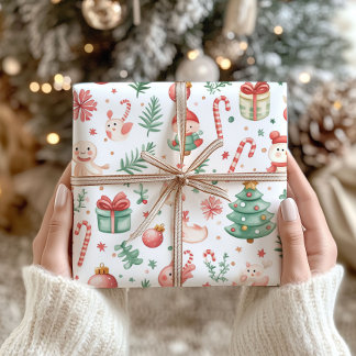 Papel De Presente Kawaii - Papel de embalagem de Natal nórdico