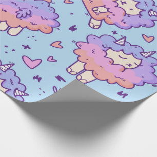 Papel De Presente Kawaii Unicorn Sheep Wrappaper