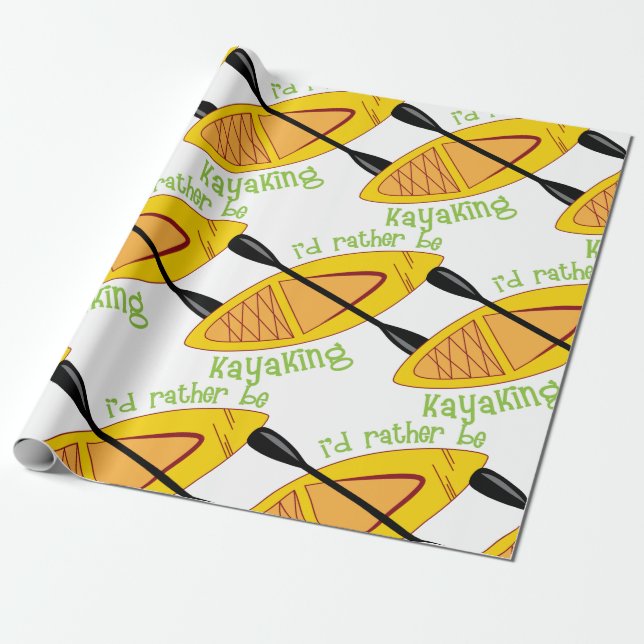 Papel De Presente Kayaking (Desenrolado)