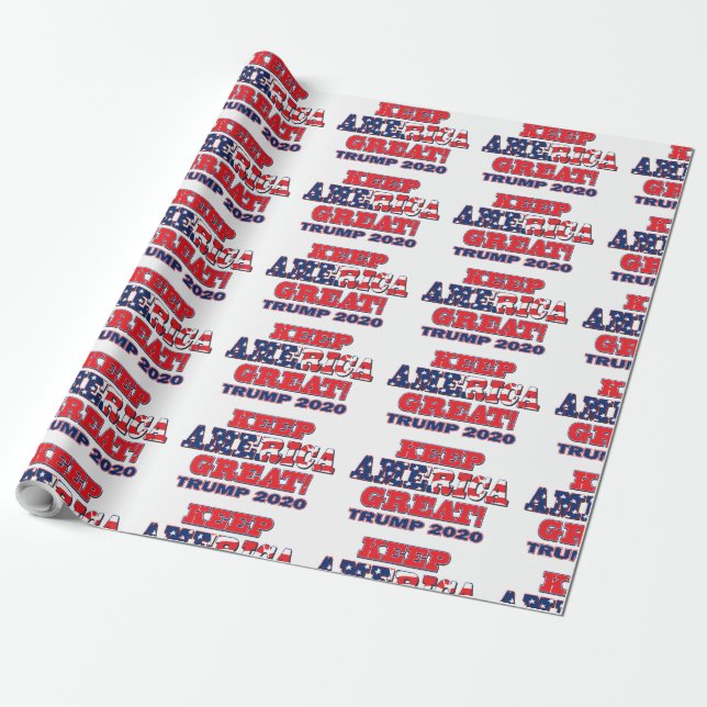 Papel De Presente Keep America Excelente Trump 2020 (Desenrolado)