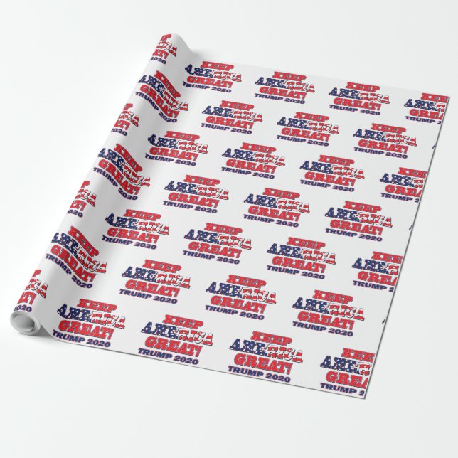 Papel De Presente Keep America Excelente Trump 2020 (Desenrolado)
