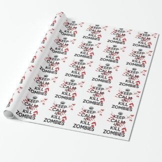 Papel De Presente Keep Calm and Kill Zombies
