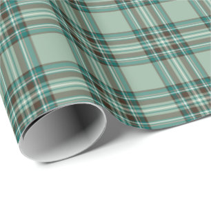 Papel De Presente Kelly Clan Tartan - Padrão Irlandês de Xadrez