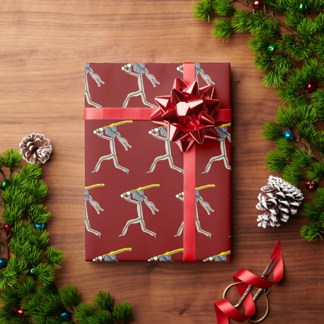Papel De Presente Kendo Stickman (Presente de Natal)