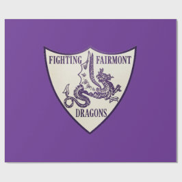 Papel De Presente Kettering, Ohio Fighting Fairmont Dragons Logotipo