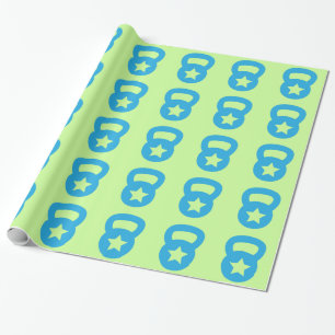 Papel De Presente Kettlebell com uma estrela vazia