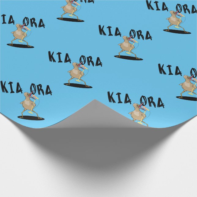 Papel De Presente Kia ora Kiwi Te Reo Saudação (Ponta)