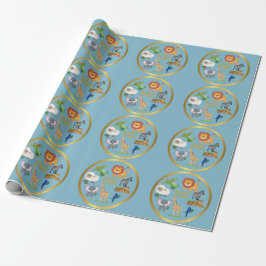 Papel De Presente Kids for Purim Wrapping Paper 30 pol