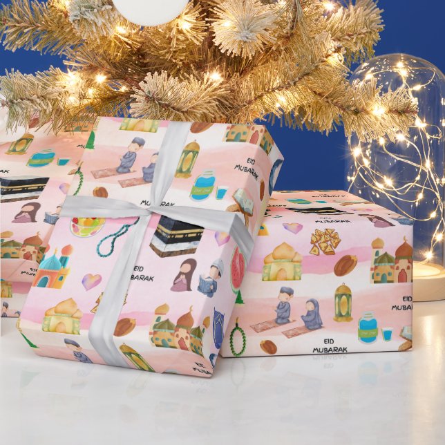 Papel De Presente Kids Islamic Gift Wrap – Colourful Eid & Ramadan (Feriados)