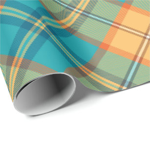 Papel De Presente Kingfisher Tartan Wrapping Paper