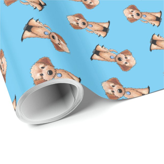 Papel De Presente KiniArt Goldendoodle (Ponta do rolo)