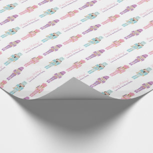 Papel De Presente Kitsch Nutcracker Wooden Soldiers Felizes Feriados