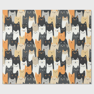 Papel De Presente Kitty Cat-mouflage Cat Camo Wrapping Paper