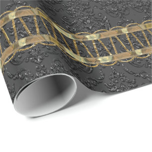 Papel De Presente Knight Scallop Damask Elegant