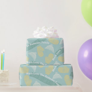 Papel De Presente Knit Personalizado Da Casa Do Mint Aztec Mittens S
