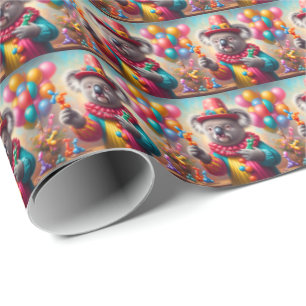 Papel De Presente Koala Clown