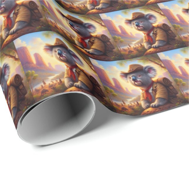 Papel De Presente Koala Explorer (Ponta do rolo)