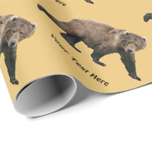 Papel De Presente Kodiak Bear