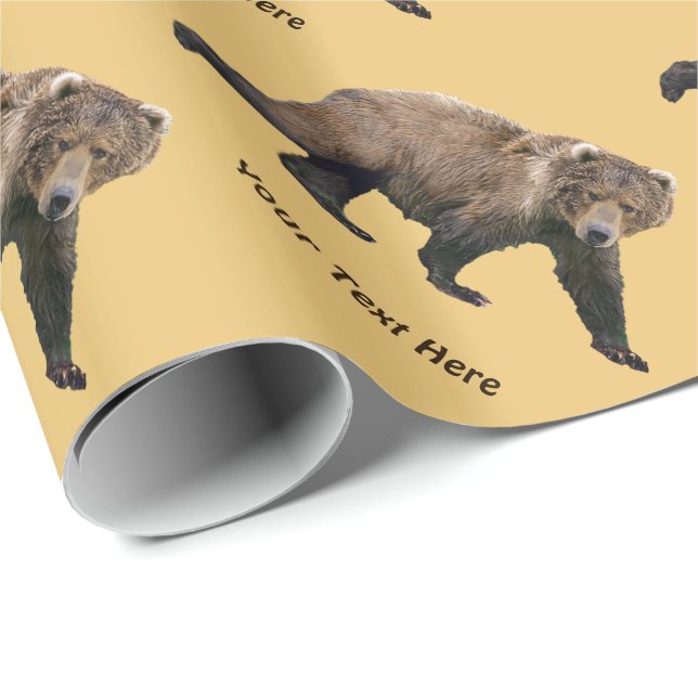Papel De Presente Kodiak Bear (Ponta do rolo)