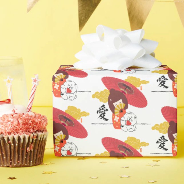 Papel De Presente KOKESHI LOVE  Chow Valentine  (Criador carregado)