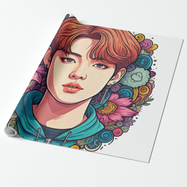 Papel De Presente kpop fãdekpop artefãdekpop idolkpop desenhokpop (Desenrolado)
