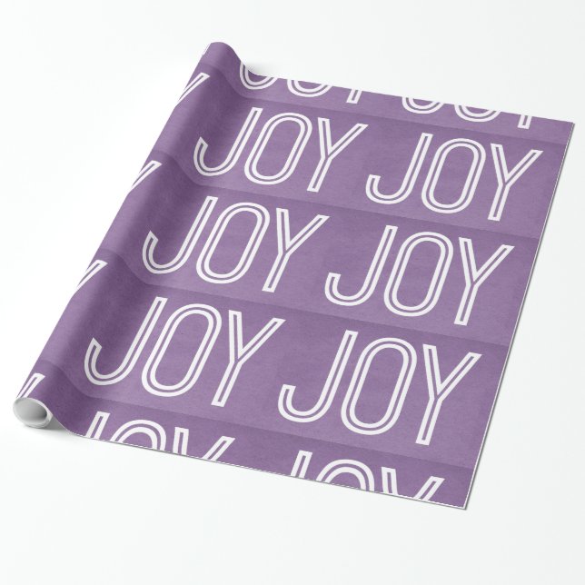 Papel De Presente Kraft Joy Wrapping Paper, Roxo (Desenrolado)