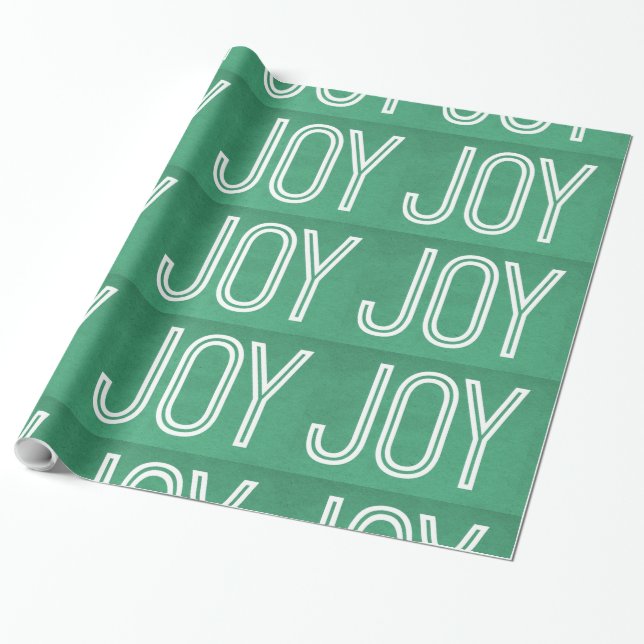 Papel De Presente Kraft Joy Wrapping Paper, Verde (Desenrolado)