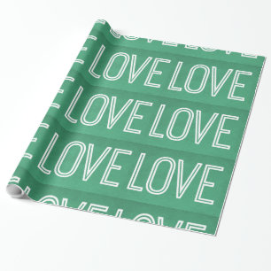 Papel De Presente Kraft Love Wraptor Paper, Verde