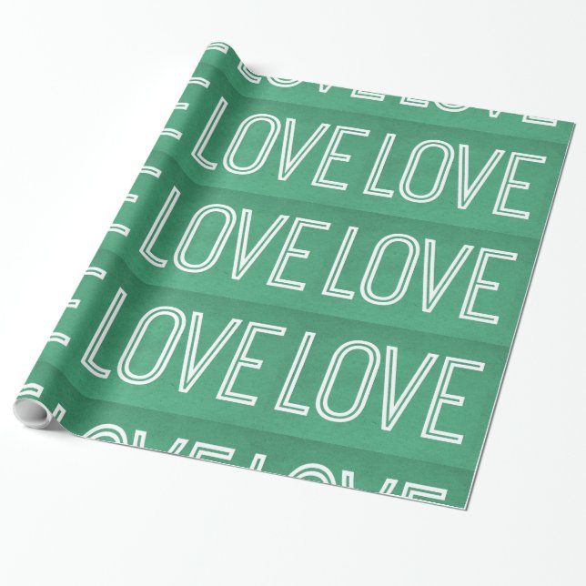 Papel De Presente Kraft Love Wraptor Paper, Verde (Desenrolado)