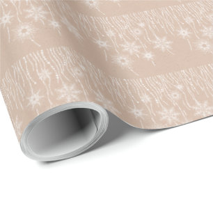 Papel De Presente Kraft Winter White Christmas Elegant