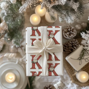 Papel De Presente Kris Kringle - Letra K Natal