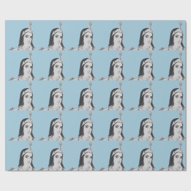 Papel De Presente Krishna com flauta (Aberto)