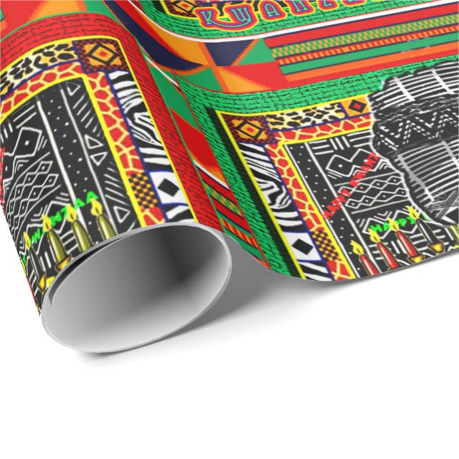 Papel De Presente Kwanzaa (Ponta do rolo)