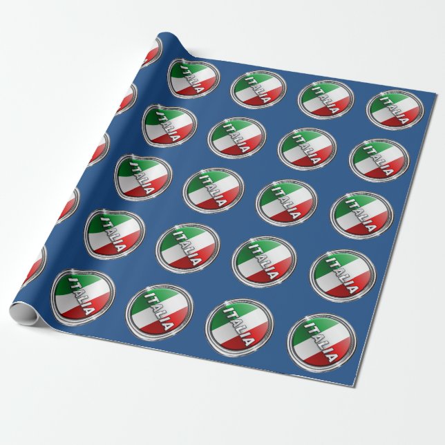 Papel De Presente La Bandiera - A Bandeira Italiana (Desenrolado)