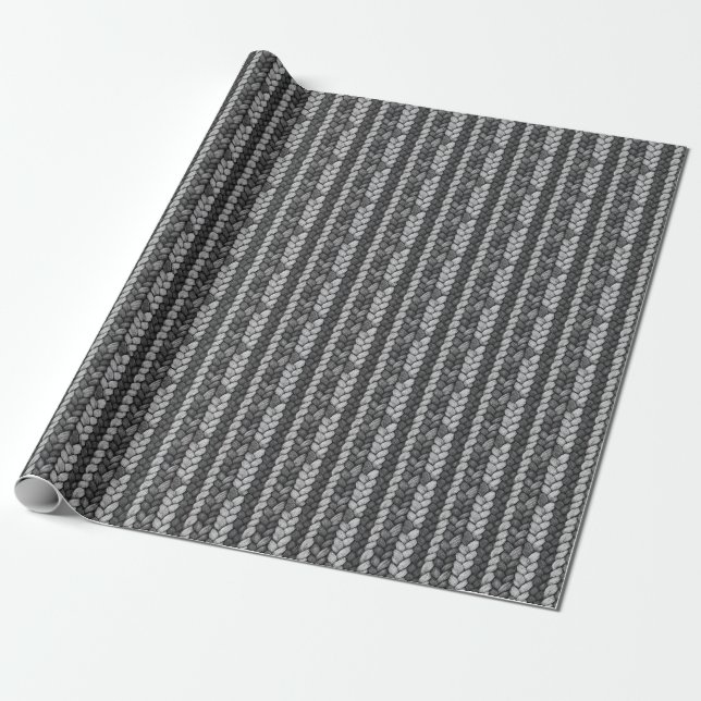 Papel De Presente Lã de cinza (Desenrolado)