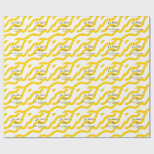 Papel De Presente La Dolce Vita casal amarelo Nome data glit