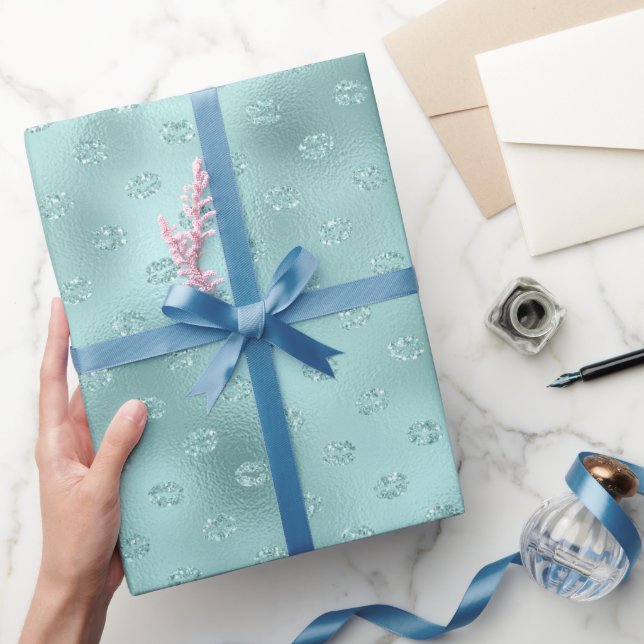 Papel De Presente Lábios com Brilho de Menta XOXO Aniversário (Presentear)