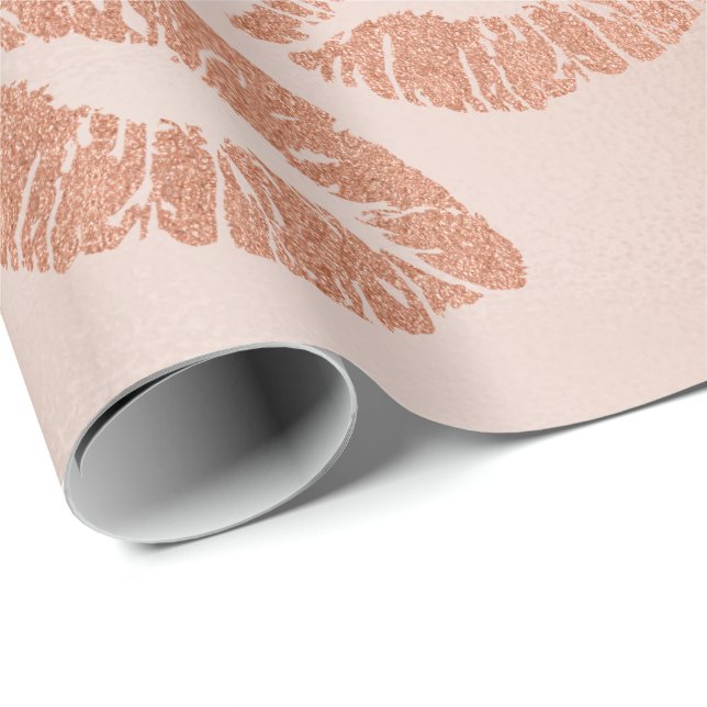 Papel De Presente Lábios De Beijo De Vidro Maquiagem Pino De Cobre C (Ponta do rolo)