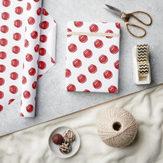 Papel De Presente Lábios Vermelhos Engraçados 