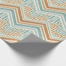 Labirinto Costeiro Aquarela Aqua e Terracota