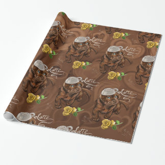 Papel De Presente Laboratório de latão de chocolate