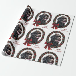 Papel De Presente Labradoodle Christmas