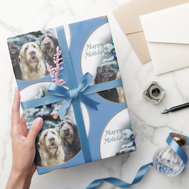 Papel De Presente Labradoodle Christmas (Presentear)