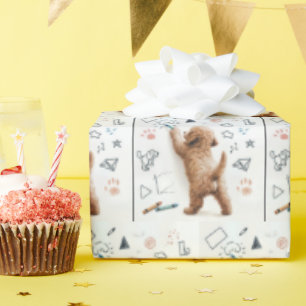 Papel De Presente Labradoodle Doodle Com Crayons