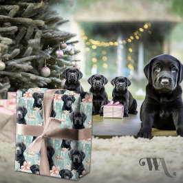 Papel De Presente Labrador Puppy Moderno Natal Sm