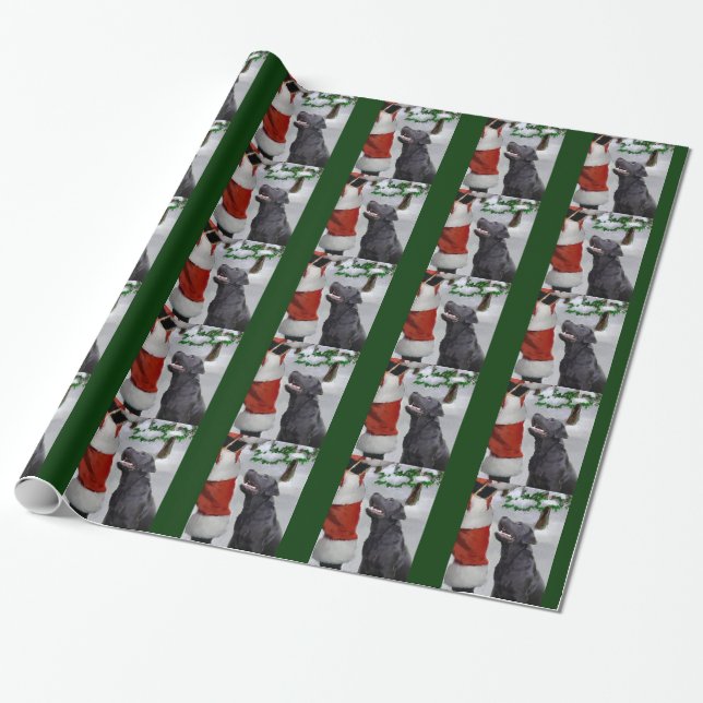 Papel De Presente Labrador Retriever Christmas (Desenrolado)