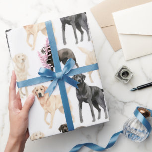 Papel De Presente Labrador Retriever Wrappaper