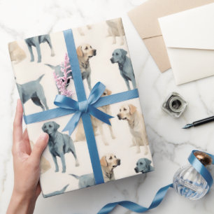 Papel De Presente Labrador Retriever Wrappaper